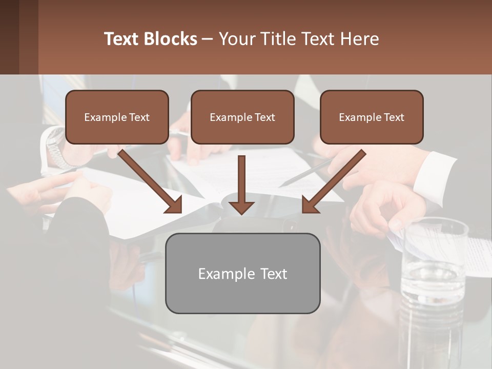 A Group Of Business People Sitting Around A Table PowerPoint Template