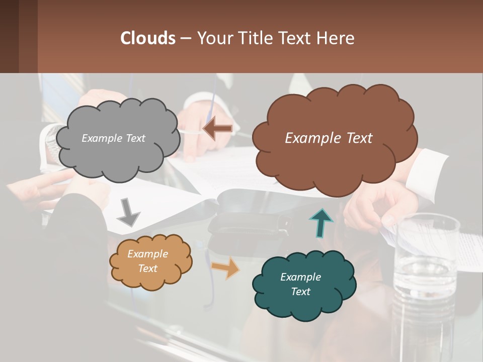 A Group Of Business People Sitting Around A Table PowerPoint Template