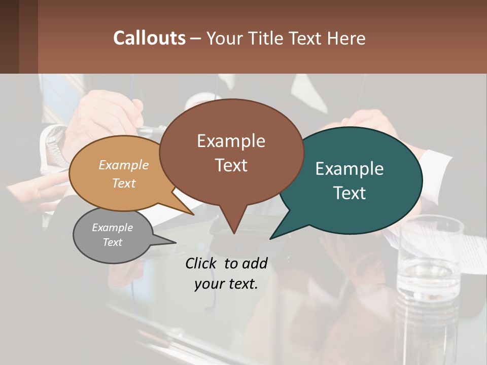 A Group Of Business People Sitting Around A Table PowerPoint Template