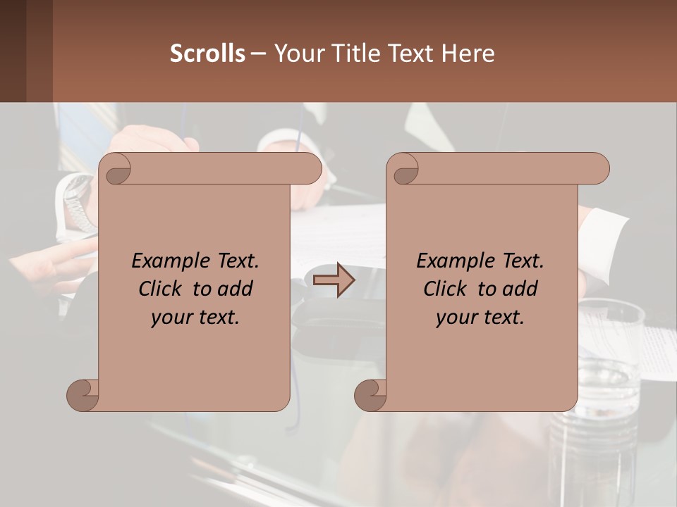 A Group Of Business People Sitting Around A Table PowerPoint Template