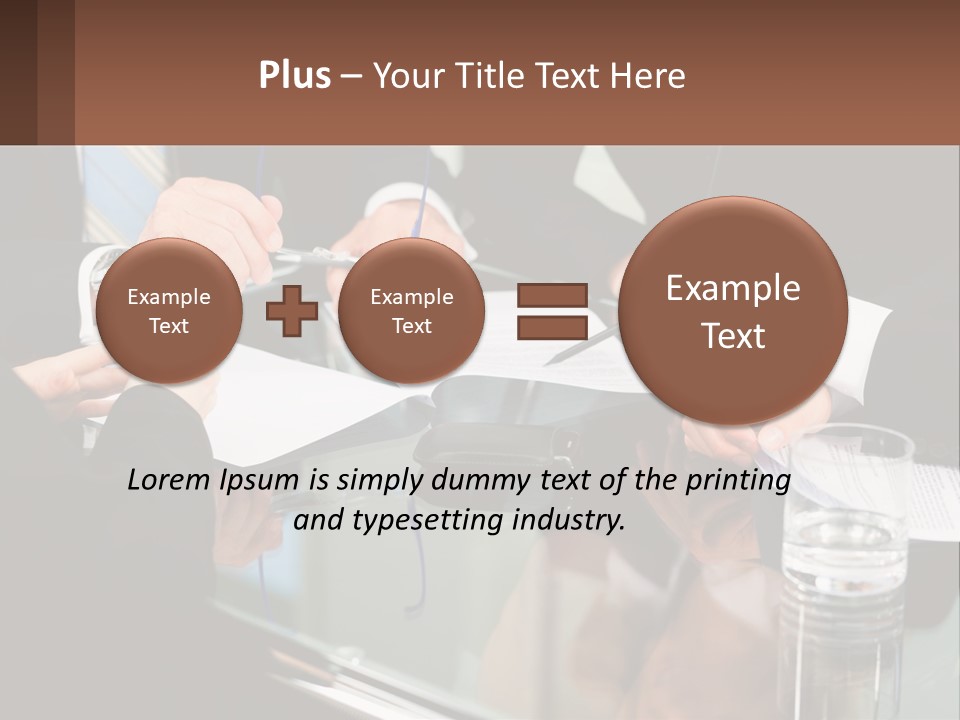 A Group Of Business People Sitting Around A Table PowerPoint Template