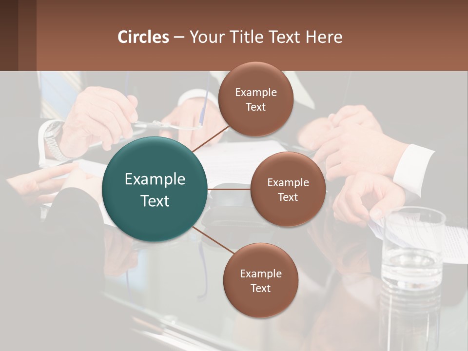 A Group Of Business People Sitting Around A Table PowerPoint Template