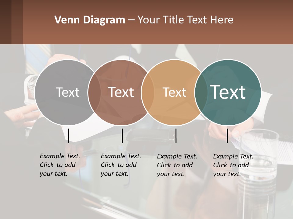 A Group Of Business People Sitting Around A Table PowerPoint Template