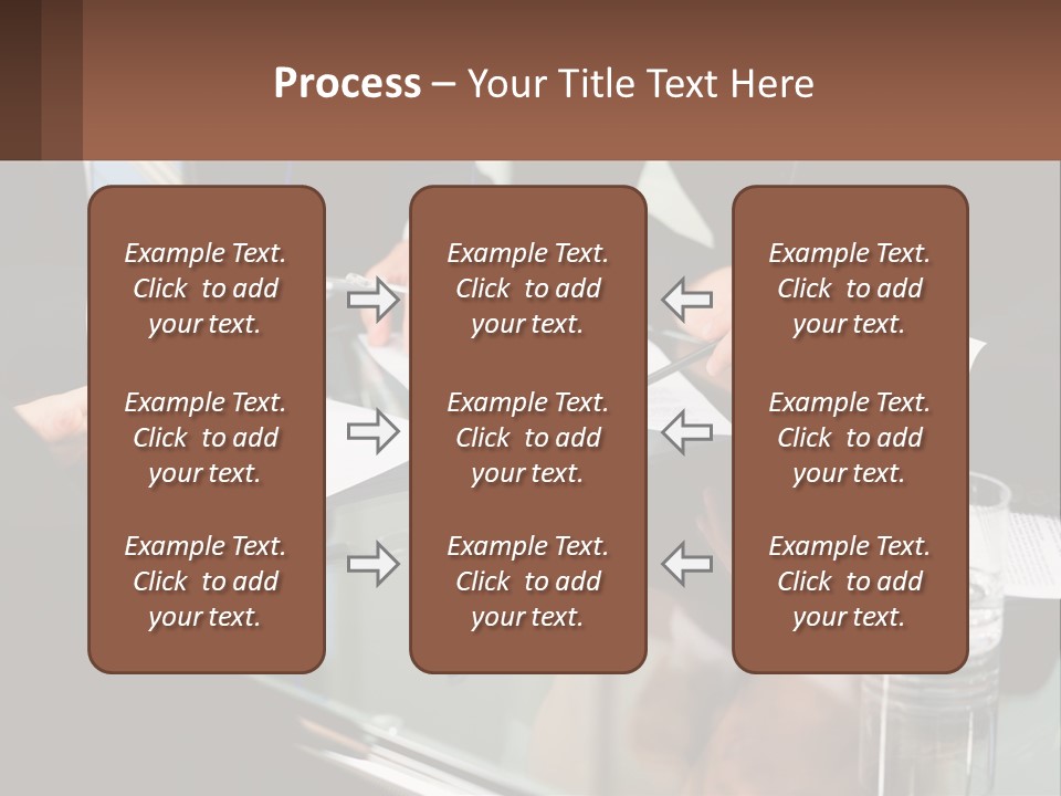 A Group Of Business People Sitting Around A Table PowerPoint Template