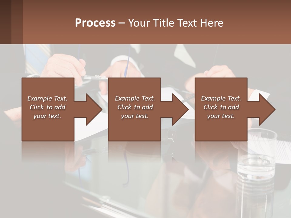 A Group Of Business People Sitting Around A Table PowerPoint Template