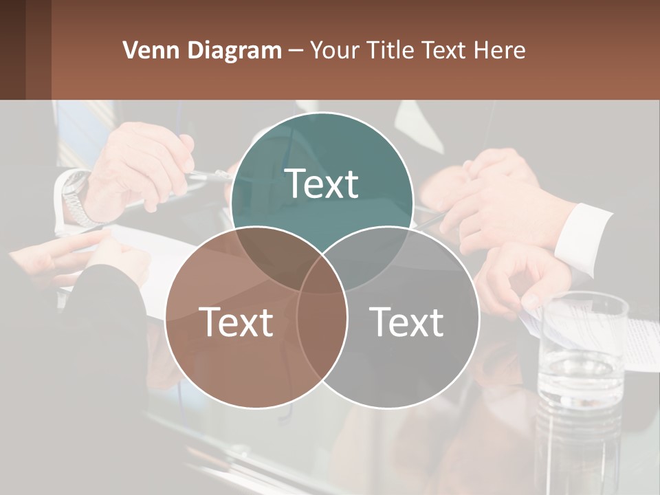 A Group Of Business People Sitting Around A Table PowerPoint Template