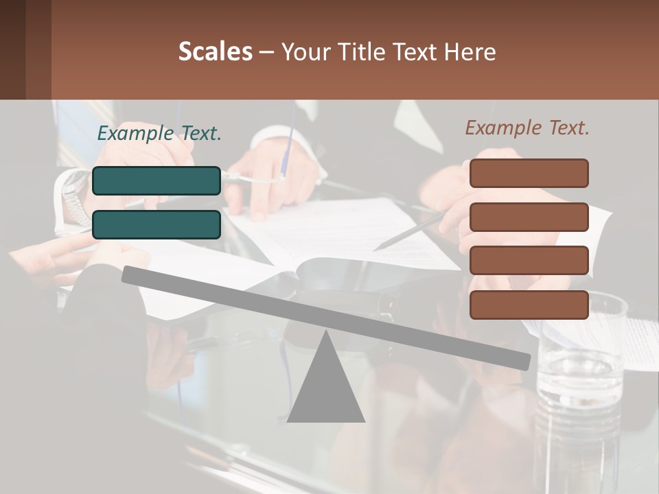 A Group Of Business People Sitting Around A Table PowerPoint Template