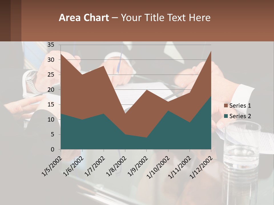A Group Of Business People Sitting Around A Table PowerPoint Template
