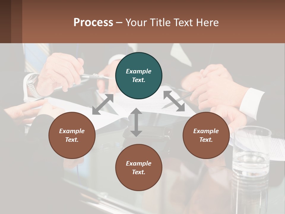 A Group Of Business People Sitting Around A Table PowerPoint Template
