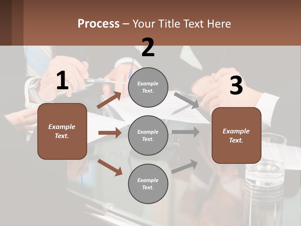 A Group Of Business People Sitting Around A Table PowerPoint Template