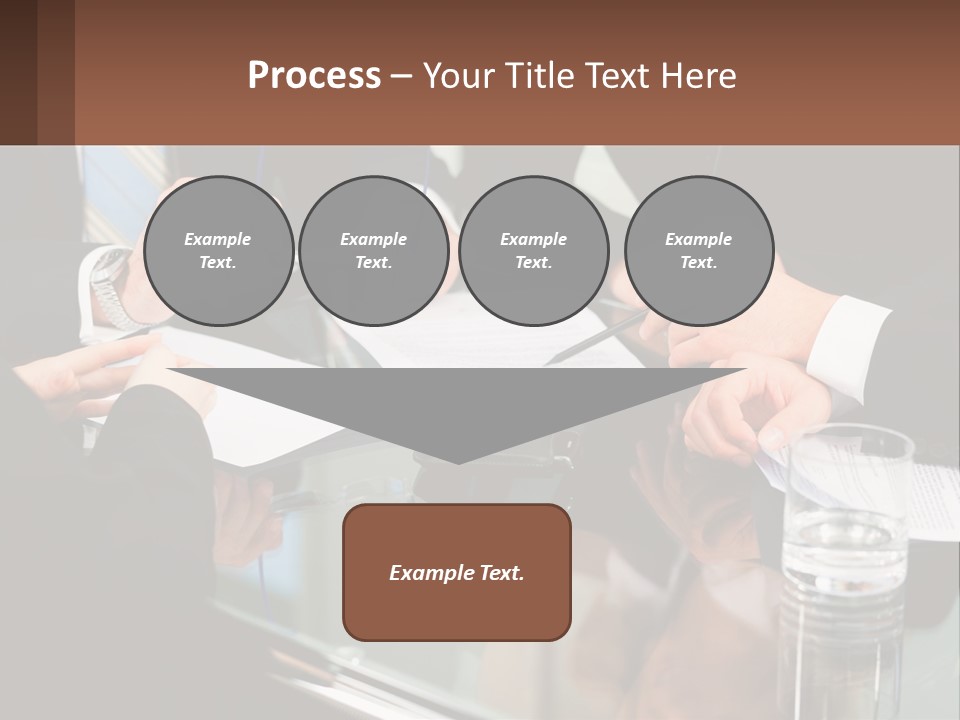 A Group Of Business People Sitting Around A Table PowerPoint Template