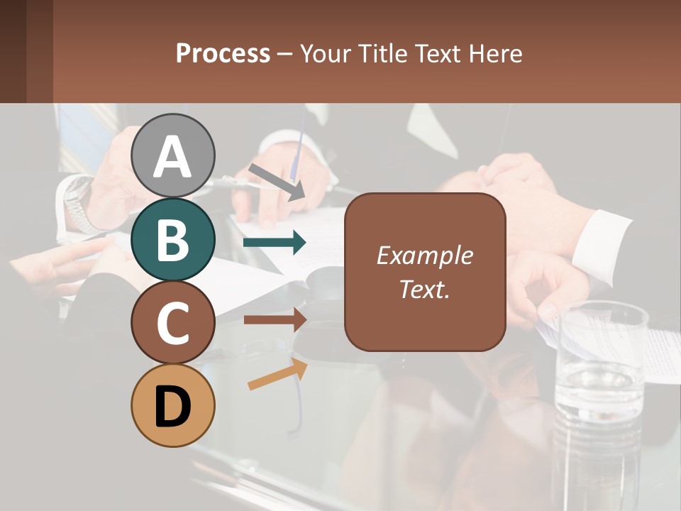 A Group Of Business People Sitting Around A Table PowerPoint Template