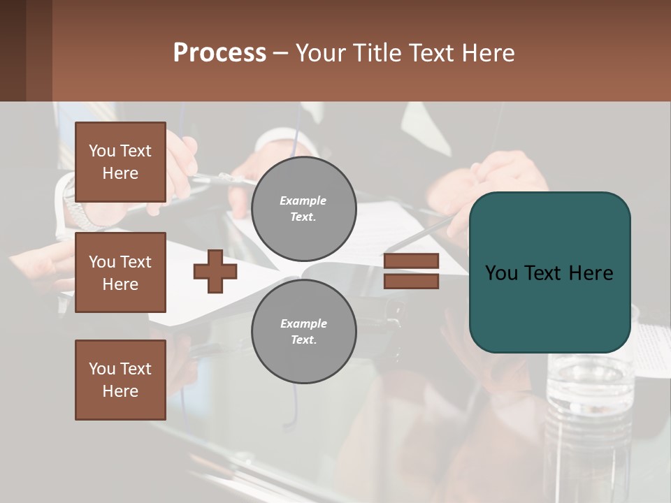 A Group Of Business People Sitting Around A Table PowerPoint Template