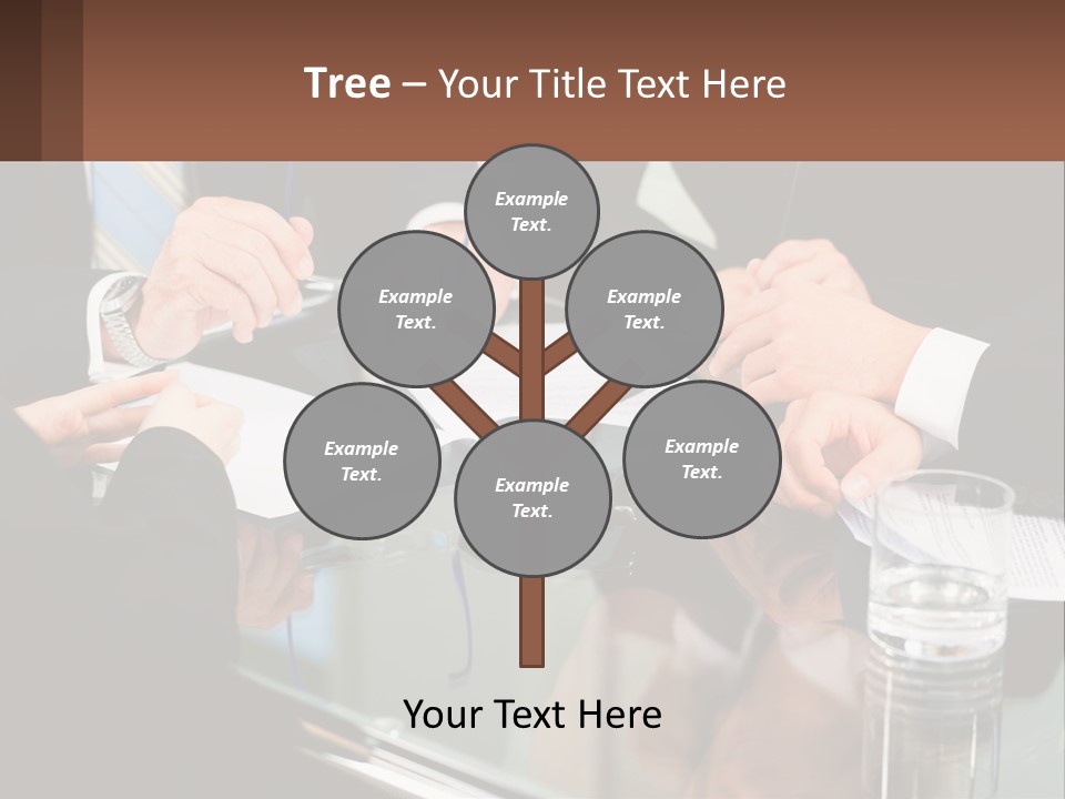 A Group Of Business People Sitting Around A Table PowerPoint Template