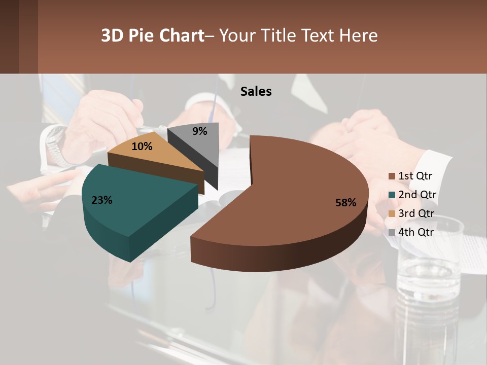 A Group Of Business People Sitting Around A Table PowerPoint Template