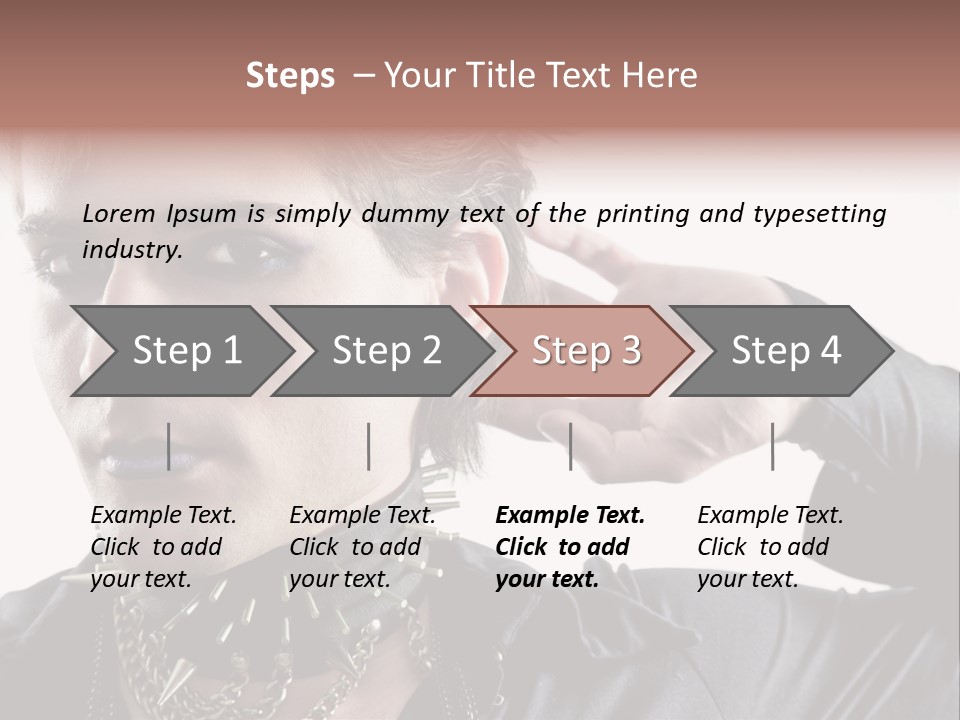 A Man With A Necklace On His Neck Is Holding His Hand Up To His Ear PowerPoint Template