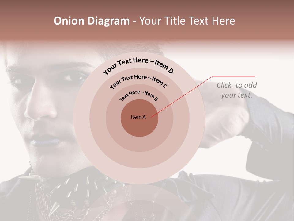 A Man With A Necklace On His Neck Is Holding His Hand Up To His Ear PowerPoint Template