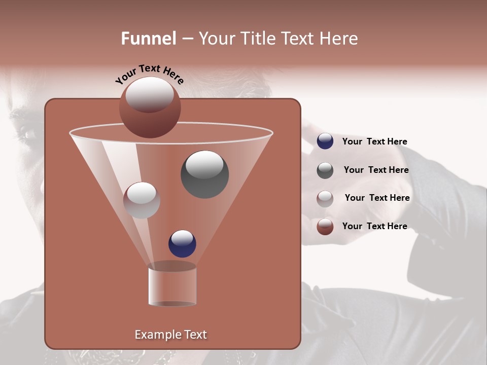 A Man With A Necklace On His Neck Is Holding His Hand Up To His Ear PowerPoint Template