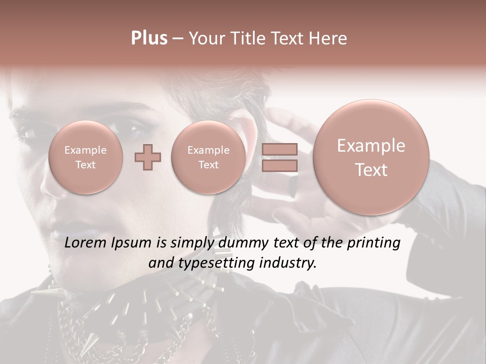 A Man With A Necklace On His Neck Is Holding His Hand Up To His Ear PowerPoint Template