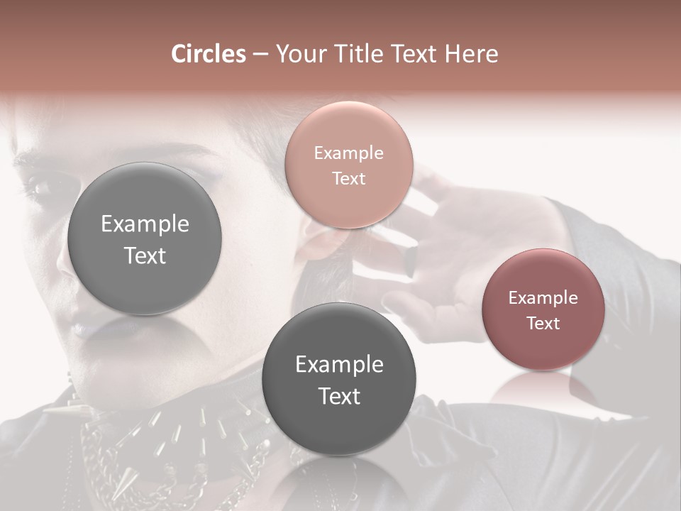 A Man With A Necklace On His Neck Is Holding His Hand Up To His Ear PowerPoint Template