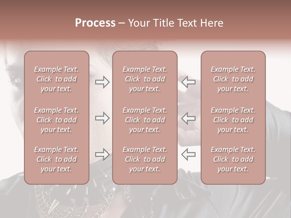 A Man With A Necklace On His Neck Is Holding His Hand Up To His Ear PowerPoint Template