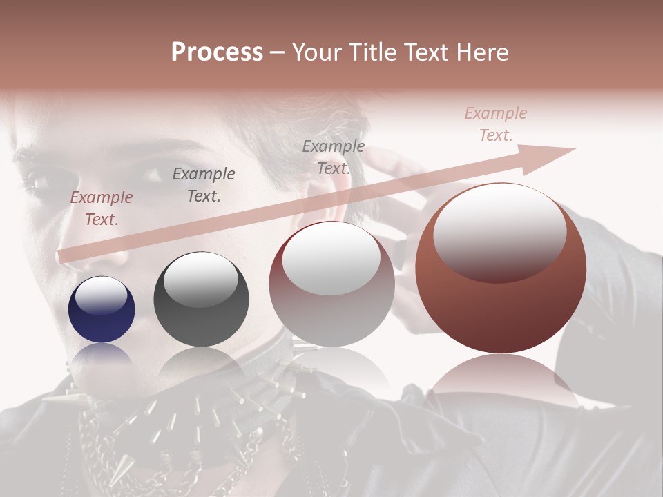 A Man With A Necklace On His Neck Is Holding His Hand Up To His Ear PowerPoint Template