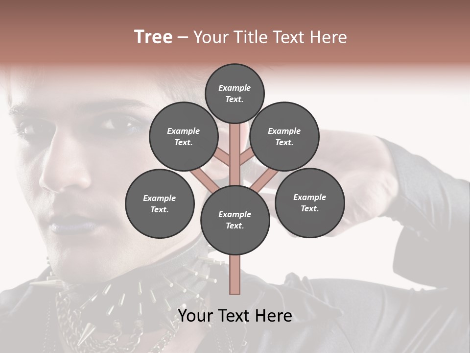 A Man With A Necklace On His Neck Is Holding His Hand Up To His Ear PowerPoint Template