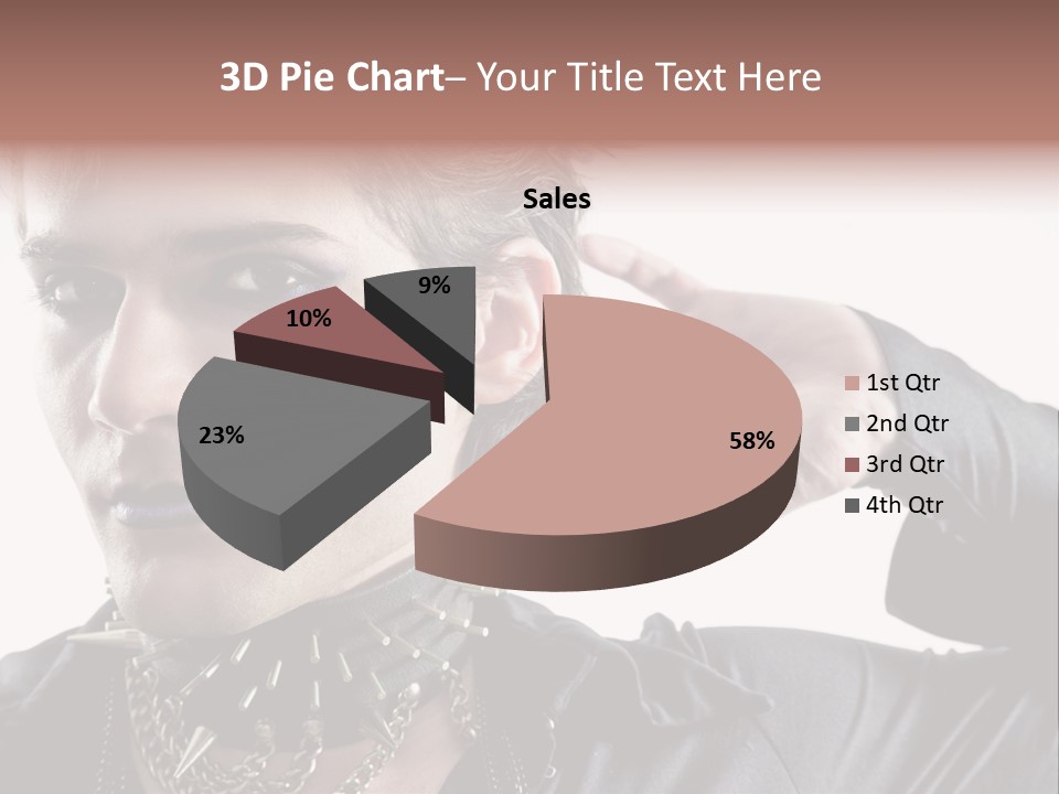 A Man With A Necklace On His Neck Is Holding His Hand Up To His Ear PowerPoint Template