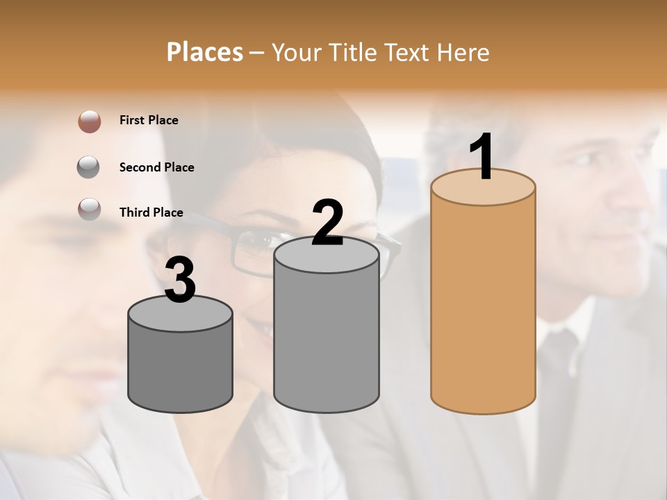 A Group Of Business People Sitting In A Row PowerPoint Template