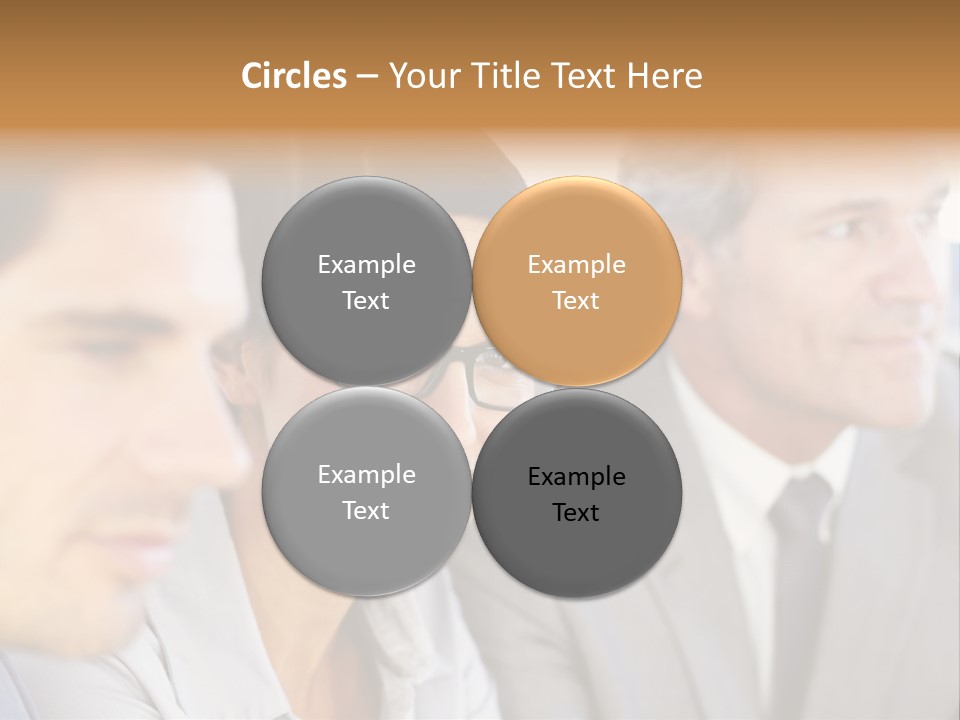 A Group Of Business People Sitting In A Row PowerPoint Template