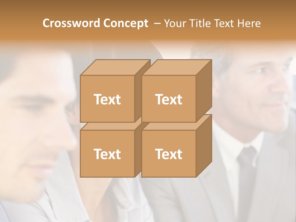 A Group Of Business People Sitting In A Row PowerPoint Template