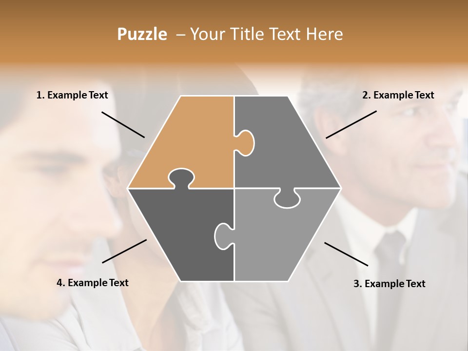 A Group Of Business People Sitting In A Row PowerPoint Template