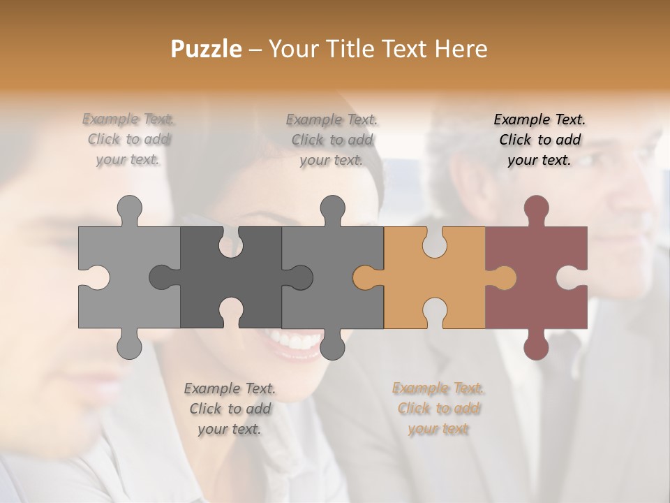 A Group Of Business People Sitting In A Row PowerPoint Template