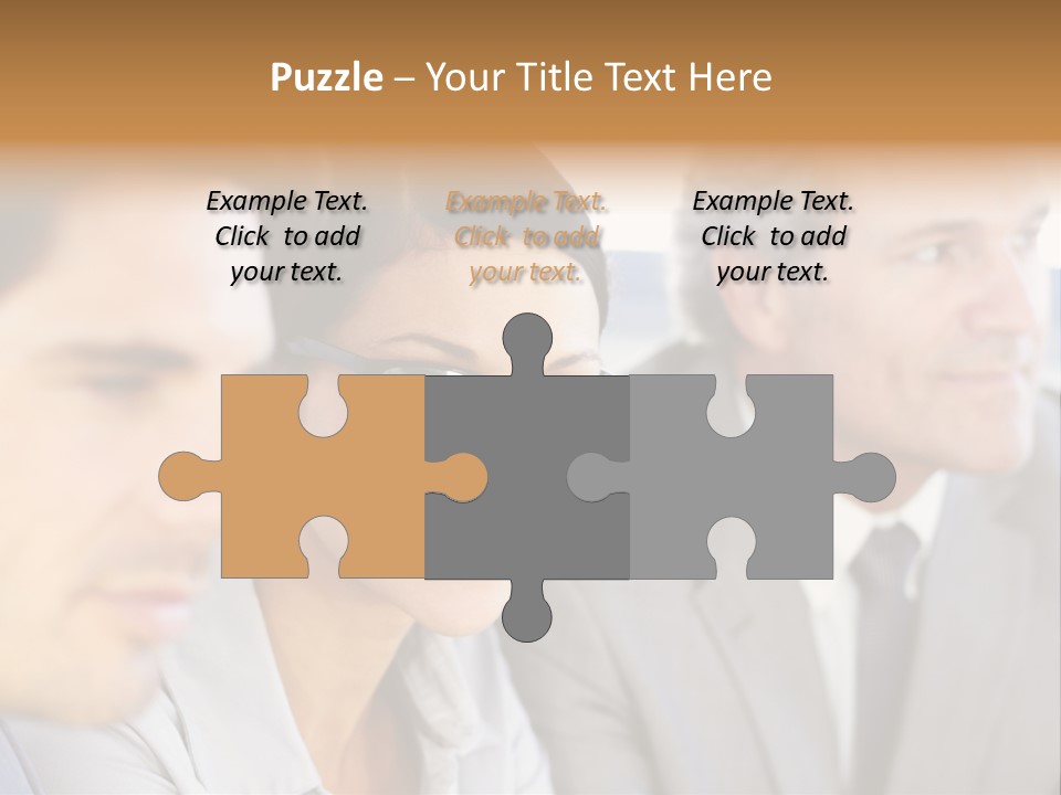 A Group Of Business People Sitting In A Row PowerPoint Template