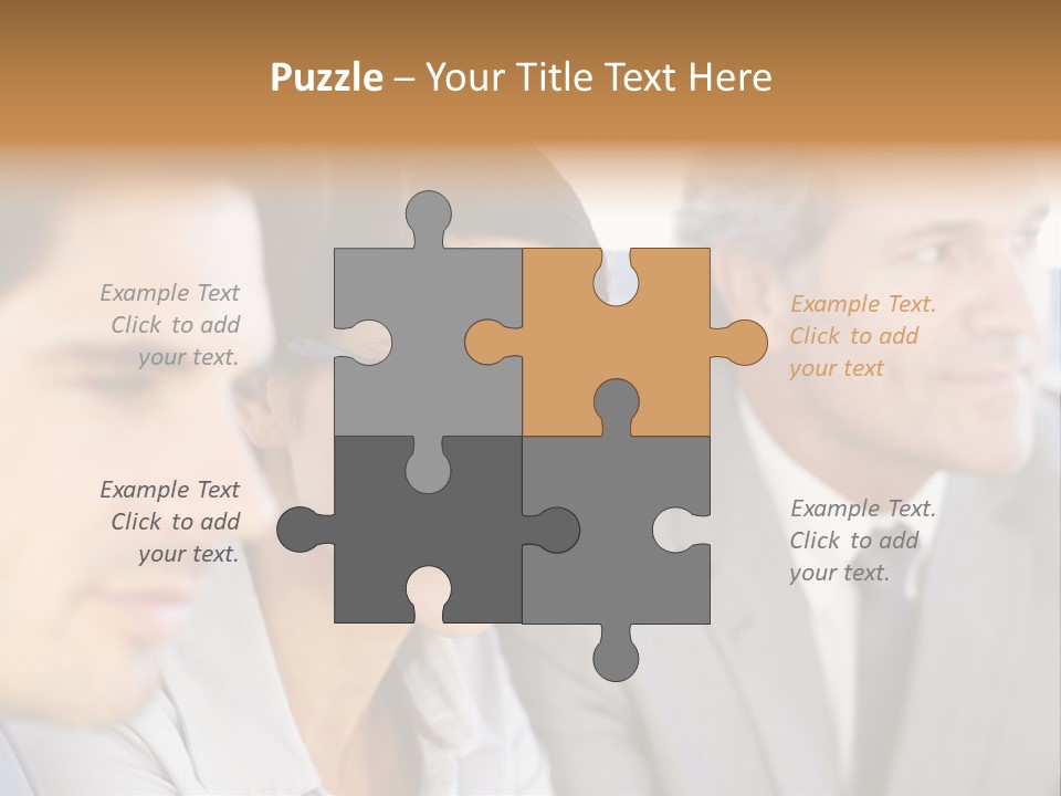 A Group Of Business People Sitting In A Row PowerPoint Template