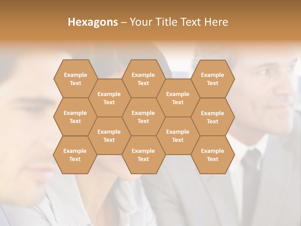 A Group Of Business People Sitting In A Row PowerPoint Template