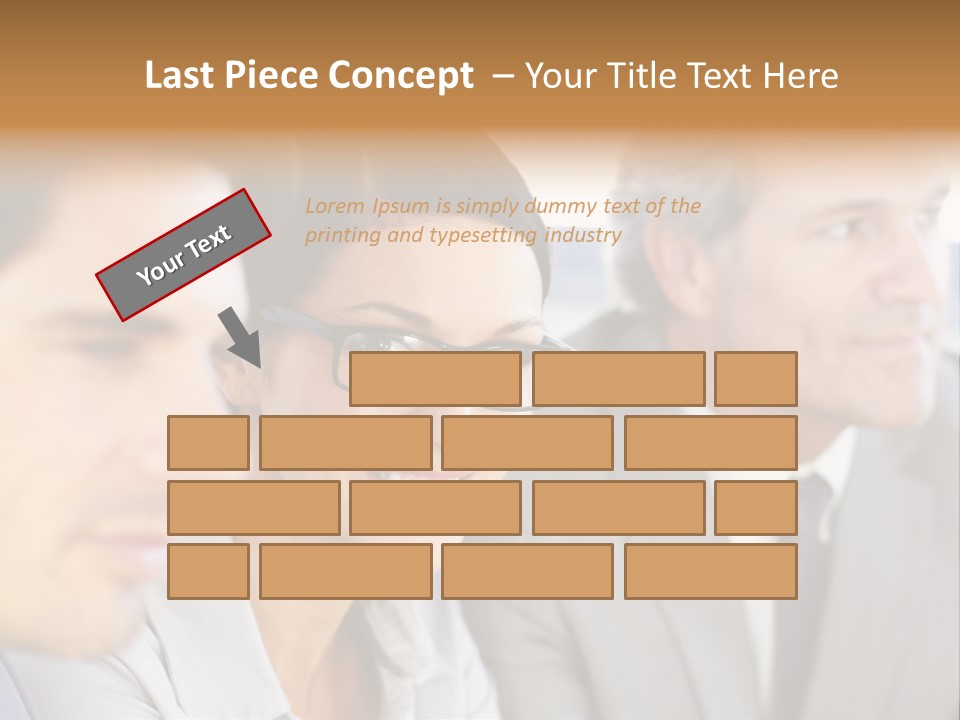 A Group Of Business People Sitting In A Row PowerPoint Template