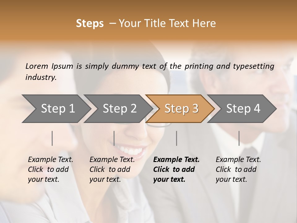 A Group Of Business People Sitting In A Row PowerPoint Template