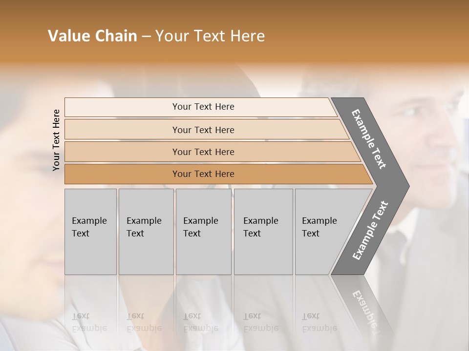 A Group Of Business People Sitting In A Row PowerPoint Template