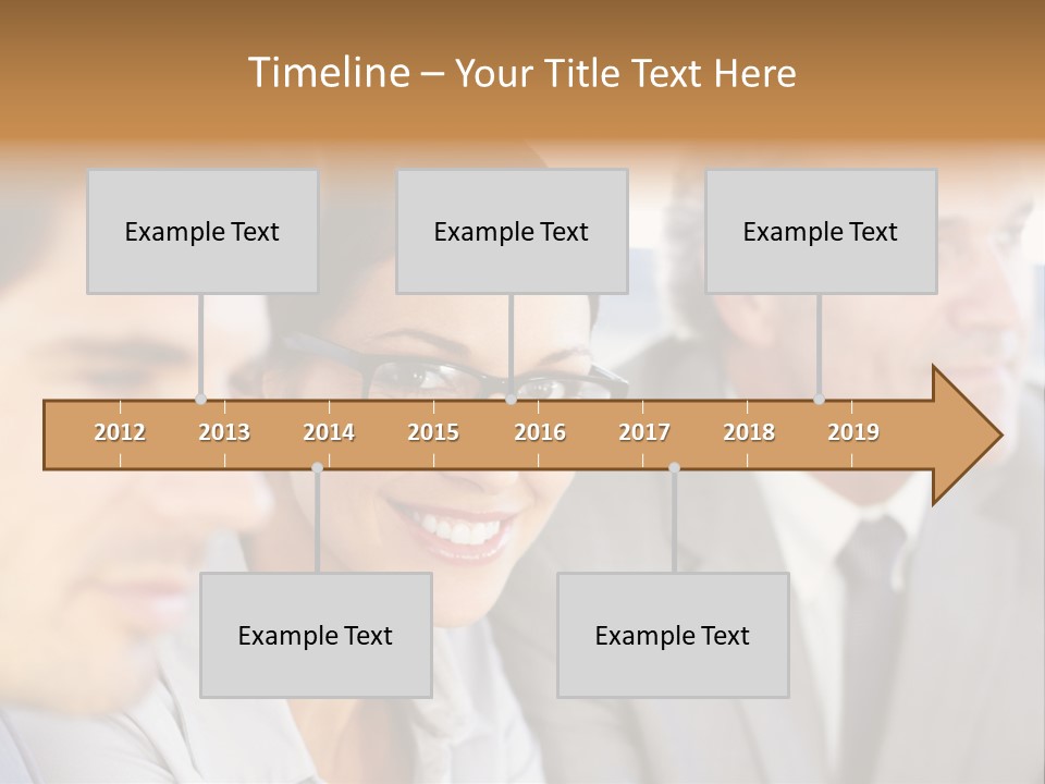 A Group Of Business People Sitting In A Row PowerPoint Template