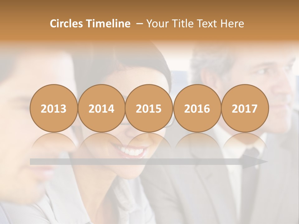 A Group Of Business People Sitting In A Row PowerPoint Template