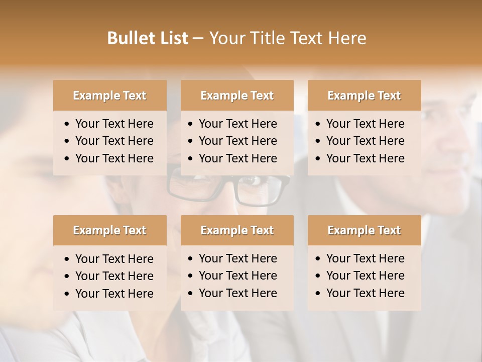 A Group Of Business People Sitting In A Row PowerPoint Template