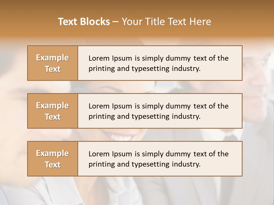 A Group Of Business People Sitting In A Row PowerPoint Template