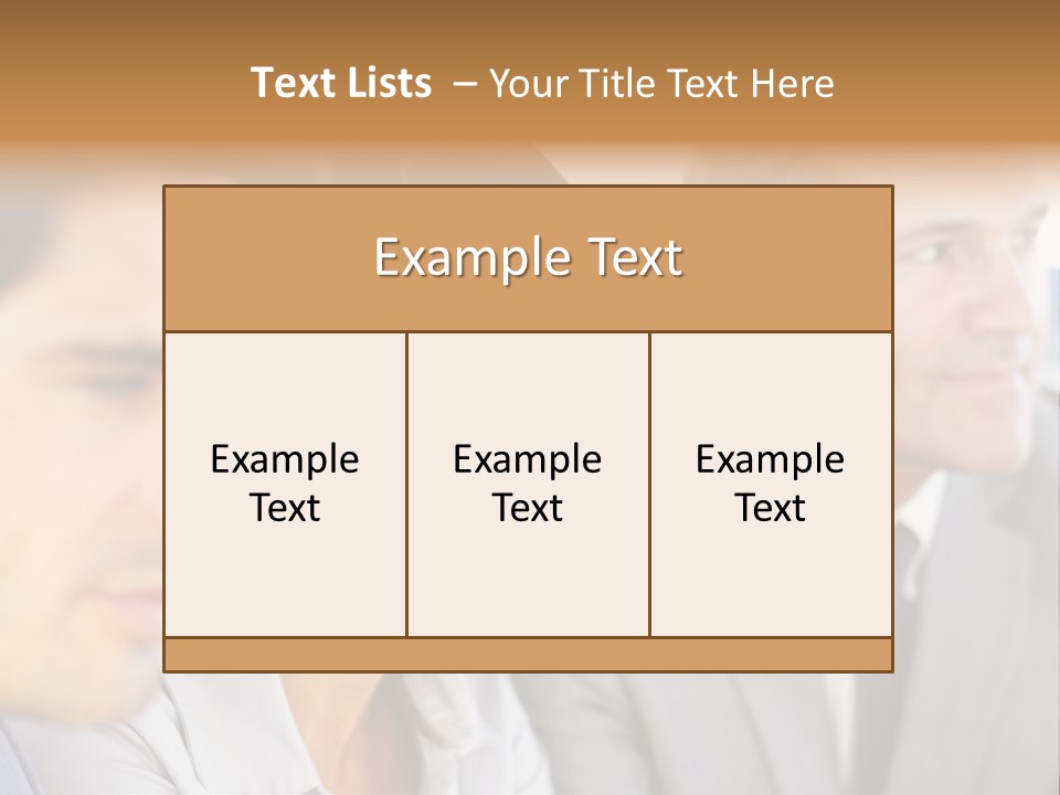 A Group Of Business People Sitting In A Row PowerPoint Template