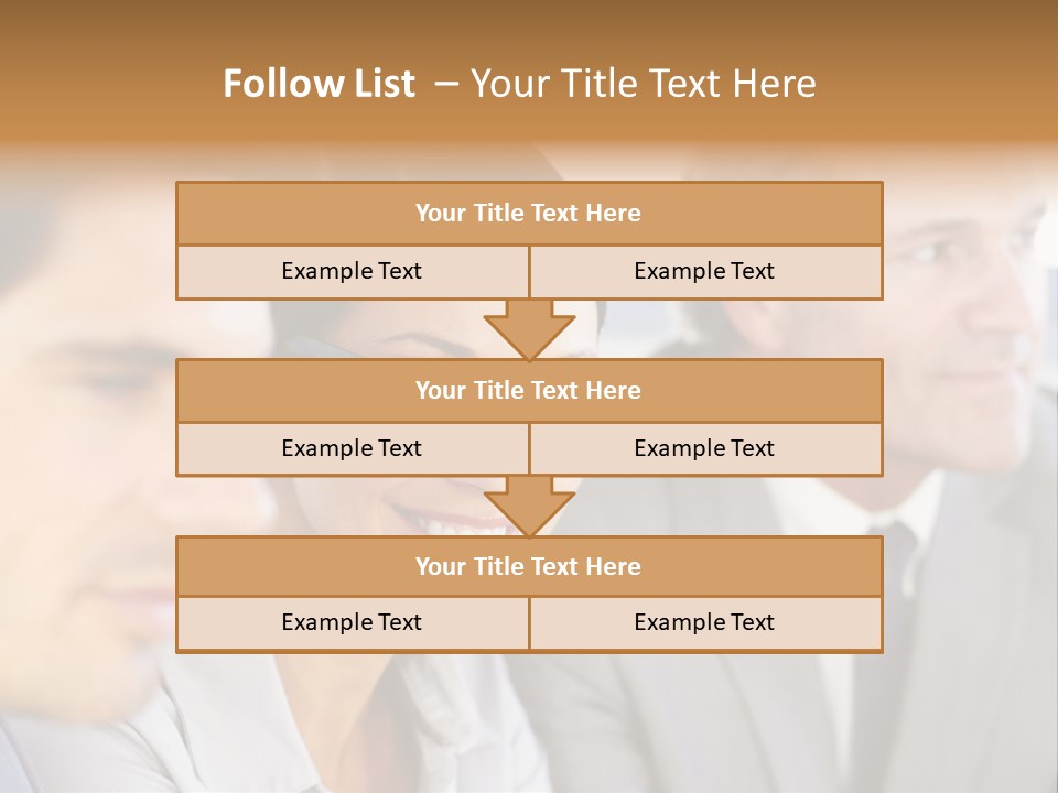 A Group Of Business People Sitting In A Row PowerPoint Template