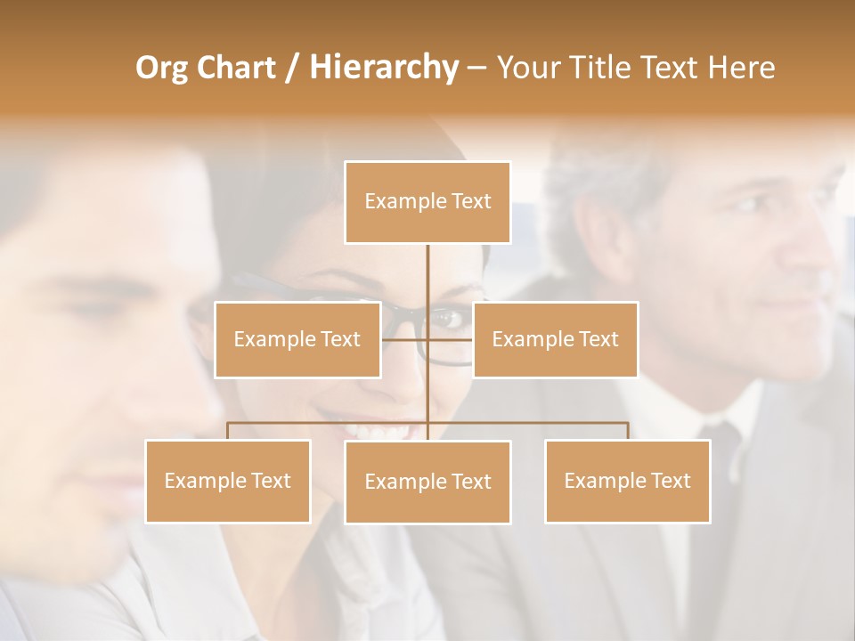 A Group Of Business People Sitting In A Row PowerPoint Template