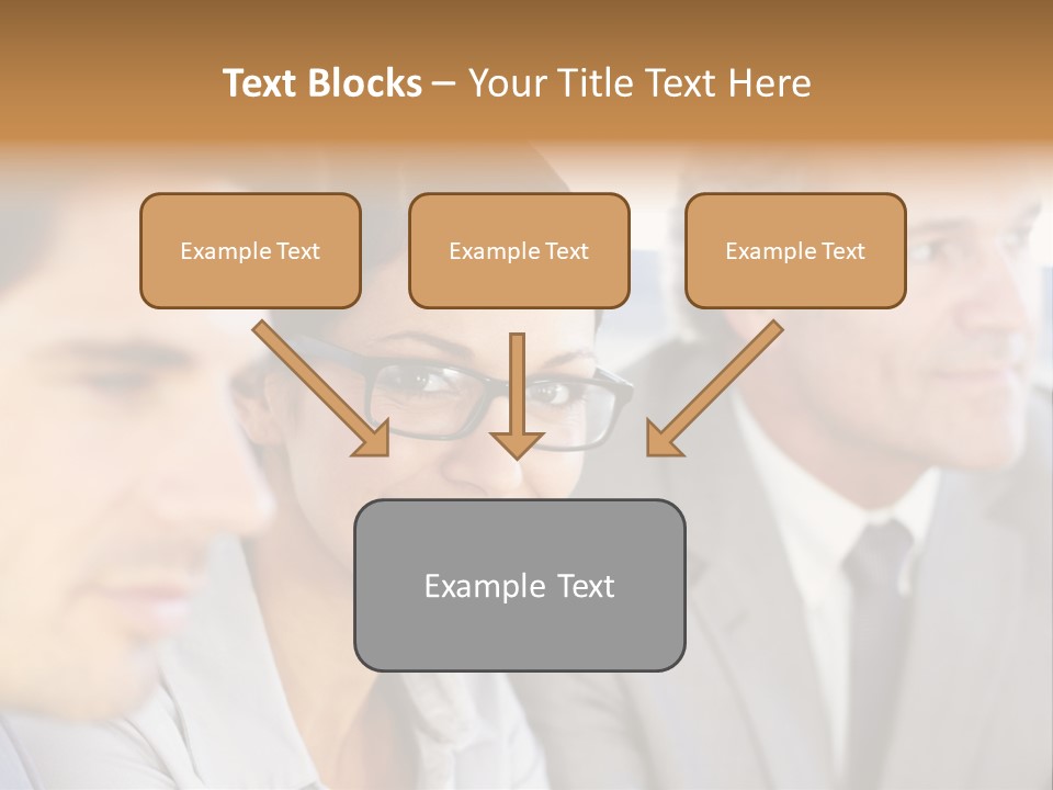 A Group Of Business People Sitting In A Row PowerPoint Template