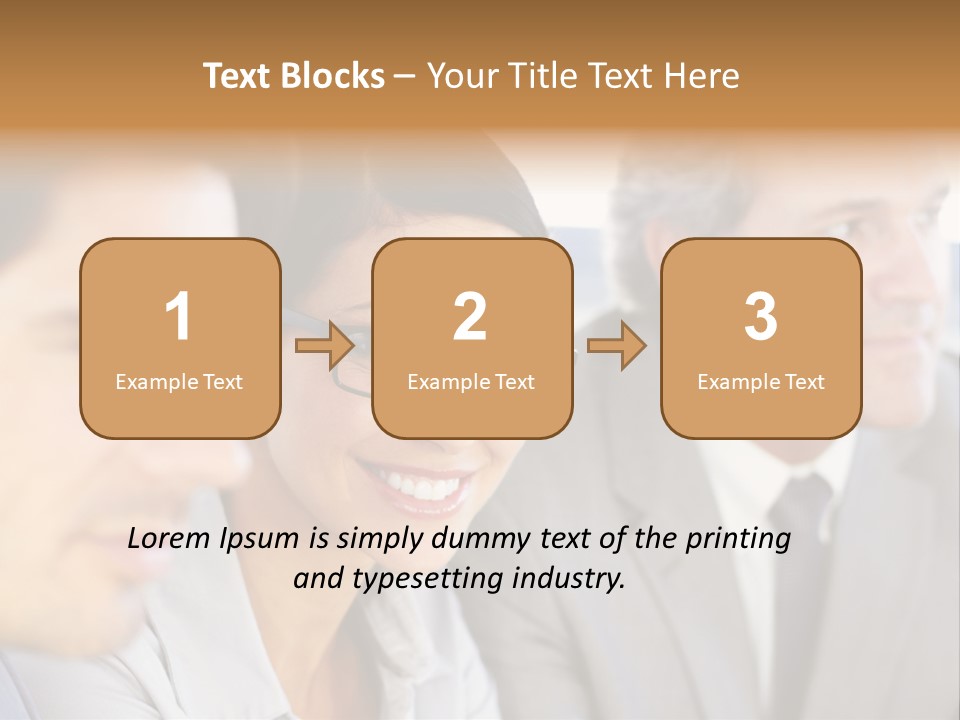 A Group Of Business People Sitting In A Row PowerPoint Template