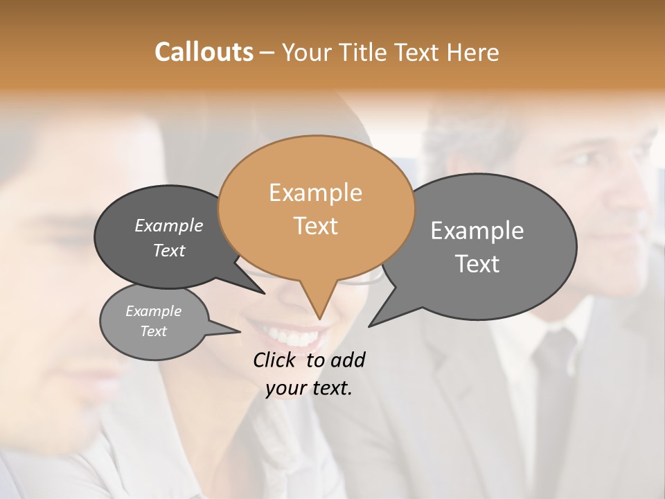 A Group Of Business People Sitting In A Row PowerPoint Template
