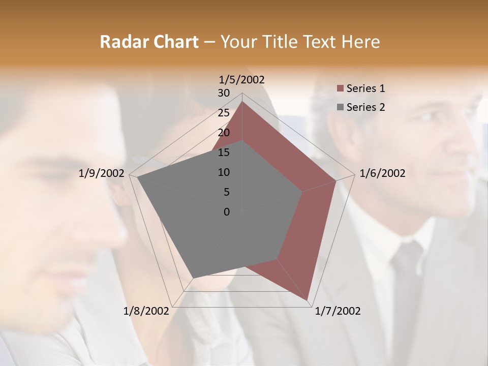 A Group Of Business People Sitting In A Row PowerPoint Template